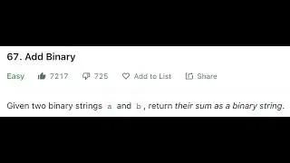 67. Add Binary (2023-02-14)