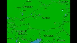Simple map of Austria and S&uuml;dtirol - paint #paint #mapping #mappingvideos #austria