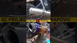 SC Project Vs Akrapovic 🥵💔 installation in RS 200. #shorts #scproject #akrapovic #exhaust #ytshorts