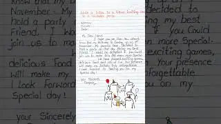 Birthday Invitation Letter for a Friend &ndash; Easy Format  #english #learning #letter
