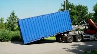 Opslag container plaatsen