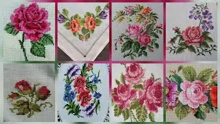 Более 100 потрясающих и элегантных схем для вышивки крестом с цветочными мотивами || Идеи для все...