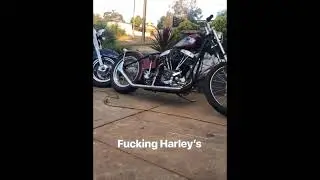WLA heritage Softail and my rigid Shovelhead Harley Davidson chopper bobber