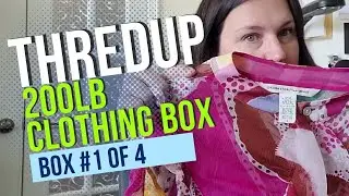 ThredUp 200 Pound Bulk Mixed Clothing Unboxing Mystery Rescue Box 1