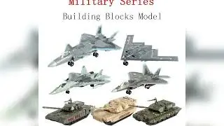 #Creative Military Series Building Blocks Multi-Purpose Fighter F22 Main Battle Tank M1A2 Helicopte