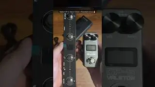 Valeton GP-5 with external footswitch (MVave Chocolate Plus) and powerbank (Romoss)