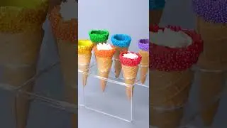 Perfect Ice Cream Cone Mixed Strawberry #Shorts