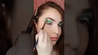 Green fantasy makeup? Worthy to try #makeup #makeuptutorial #colourfuleyeshadow #blendingeyeshadow