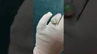 Halo Pear 925 Silver Ethiopian Opal Ring #opal #opala #opalring #opaljewelry