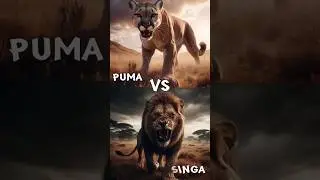 Puma vs Singa #shorts #animals #animalbattle