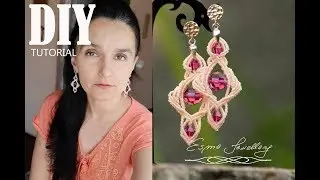 Długie makramowe kolczyki tutorial / Prosta makrama / Long macrame earrings tutorial DIY