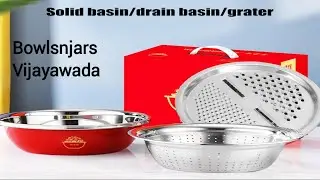 Stainless steel graters 3 in 1 #bowlsnjars #vijayawada #stainlesssteel #steel #cooking #trendy 