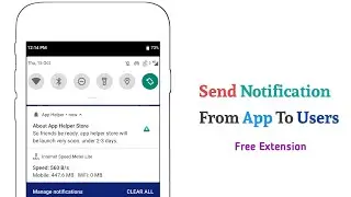 send push notification from app to users free extension for you kodular, app inventor etc