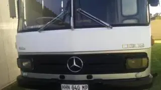 Karel on tour. Our home away from home is a bus conversion motorhome.