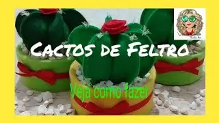 Cacto de Feltro faça você mesmo
