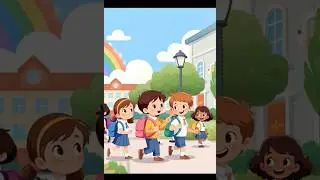 👦👧 School time = fun time 🎶Gaana, padhai aur masti ek saath #KidsVideo #SchoolSong #CuteKids 🌈🦄