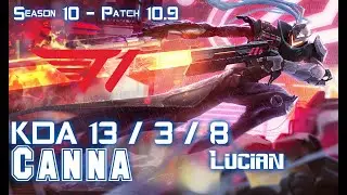 T1 Canna LUCIAN vs JAX Top - Patch 10.9 KR Ranked