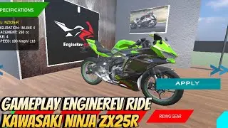 Gameplay Kawasaki Ninja ZX25R di Game EngineRev-Ride