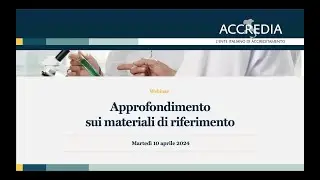 Approfondimento sui materiali di riferimento