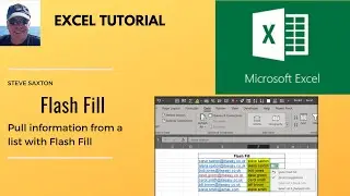 Flash Fill in Microsoft Excel. Flash Fill, concatenation.