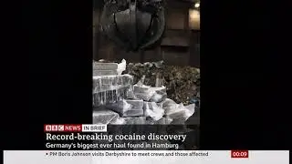 4.5 tons of cocaine in Hamburg worth &euro;1 billion (Germany) - BBC News - 3rd August 2019