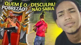 FINGI SER POBRE E FUI MUITO HUMILHADO DEPOIS HUMILHEI O DESUMILDE NO FREE FIRE!!