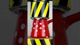 Hydraulic Press vs Metal Coffee Pot #shorts