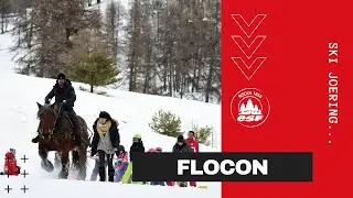 Cours de flocon tract&eacute; par un cheval - ESF Risoul