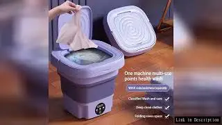 8L Folding Washing Machine Bucket for Clothes Socks Underwear Cleaning Washer Portable Small Travel