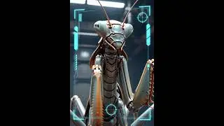 3D robot mantis #robot #3d #cute