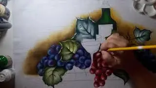 Como pintar garrafa de vinho e taça com transparencia  Luciana Dalponte