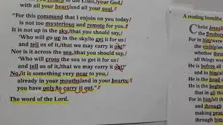 Lectors training  July 14 mass readings