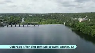 4K  Colorado River, Tom Miller Dam and Lakeside in Austin, TX  DJI Mini 3 Pro.  #dji #austin #drone