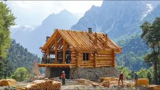Constructing A House From MASSIVE LOGS  | start to finish