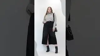 1 Skirt - 7 outfits🍂 Minimalistic Fall Outfits Ideas with Midi/Maxi Denim Skirt