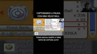 CAPTURANDO A PALKIA CON UNA VELOZ BALL #shorts #pokemon #pokemoniberia #palkia #velozball #sinnoh