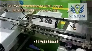 Foil Wrapping for Shapes line round, oval etc. High speed starting from 200-300pcs per min.