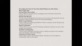 HOTEL WEBSITE BOOKING ENGINE