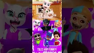 Talking Tom vs PJ Mask Exe x Coffin Dance | Tiles Hop  #trending #song #shorts