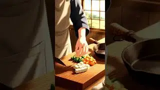 Ramyeon with Egg - Cozy Anime Cooking ASMR | Relaxing & Healing #shorts  #shortvideo #food