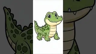 Alligator fun - a simple coloring