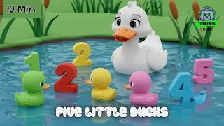 Five Little Ducks Went Out One Day | Counting Song for Kids | TwinsKids