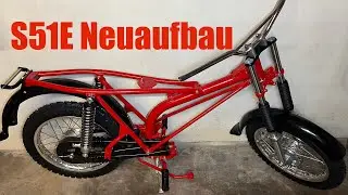 Simson S51E Enduro Neuaubau Einbau Fahrwerk, Sto&szlig;d&auml;mpfer, ZT Telegabel, Bremsen, R&auml;der, Schutzbleche