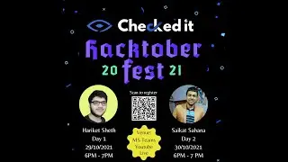 Checked It x Hacktoberfest 2021: The Journey to the Open Source || Day 1 || Hariket Sheth