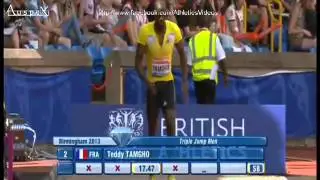 Triple jump Birmingham 2013, Taylor 17.66m, Tamgho 17.47m