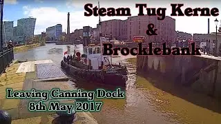 Steam Tug Kerne and Brocklebank Tug Leaving Canning Dock