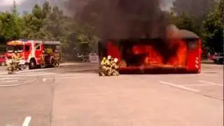 Tag der offenen T&uuml;r Berliner Feuerwehr 2012 Vorf&uuml;hrung Wohnungsbrand
