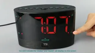ANJANK AC189 Loud Alarm Clock with Wireless Bed Shaker