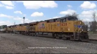Fast UP Intermodal Train in Wyaconda, MO 4/28/13
