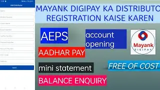 how to Mayank digipay registration distributor ID create @online-service-point